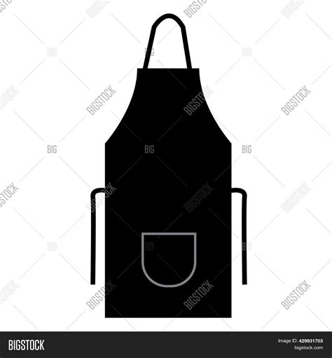 Black Kitchen Apron On Image And Photo Free Trial Bigstock