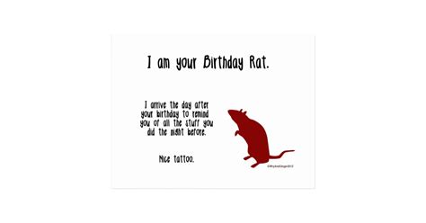Funny Rat Birthday Card