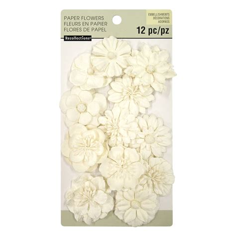 Assorted White Paper Flower Embellishments By Recollections™ Michaels