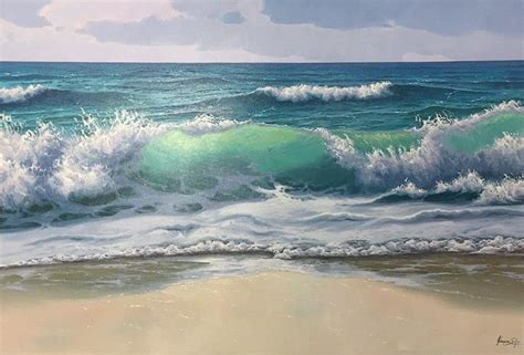 Waves Crashing On The Beach By Antonio Soler At Art Leaders Gallery
