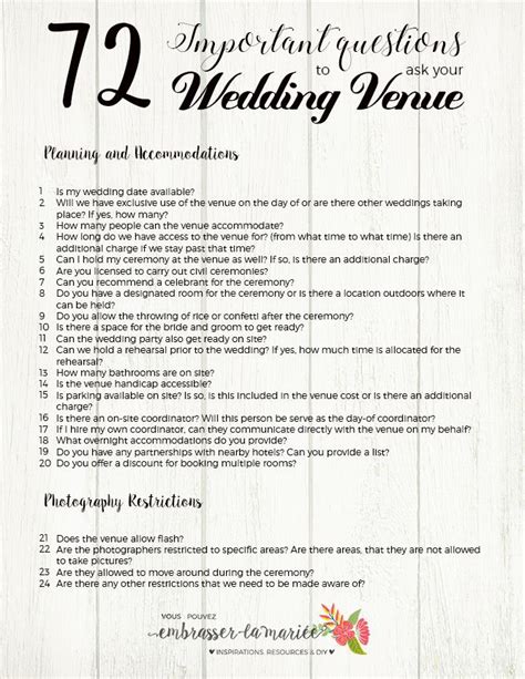 Winter Wedding The Ultimate Checklist 72 Questions To Ask Your
