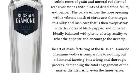 Wine Country New Jersey New Item Russian Diamond Vodka