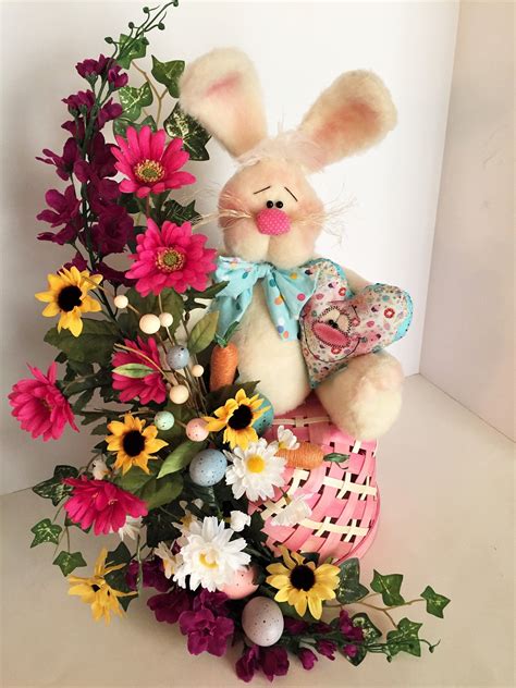Easter Bunny Floral Arrangement Easter Bunny Girl Floral Easter Bunny