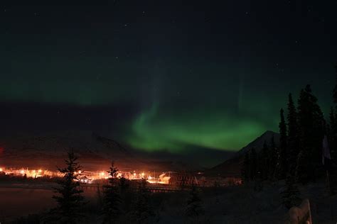 The Aurora Borealis Over Carcross Yukon