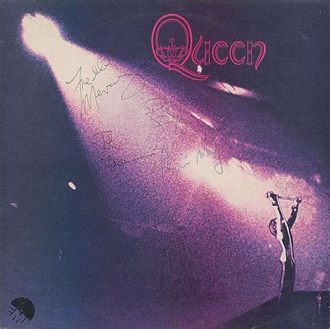 Lot Detail Queen Vintage C 1973 Signed Self Titled Debut Album W