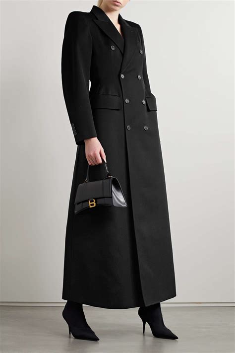 Balenciaga Hourglass Double Breasted Wool Twill Coat Net A Porter