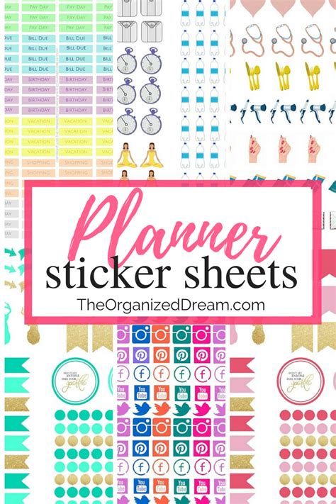 Free Printable Stickers Planner