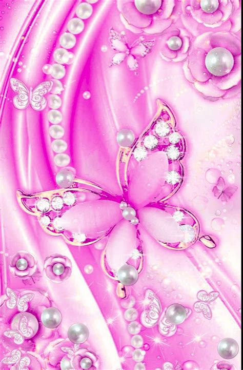 Pink Wallpaper Girly Vintage Flowers Wallpaper Diamond Wallpaper
