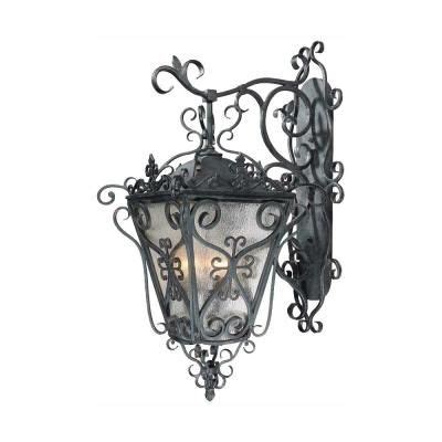 New orleans style wall decor. World Imports New Orleans Style Outdoor Collection 4-Light Wrought Iron Wall-Mount Lantern ...