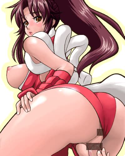 Rule 34 Blush Breasts Brown Eyes Brown Hair Censored Female Fjym2 Human King Of Fighters
