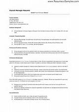 Photos of Hr Payroll Specialist Resume
