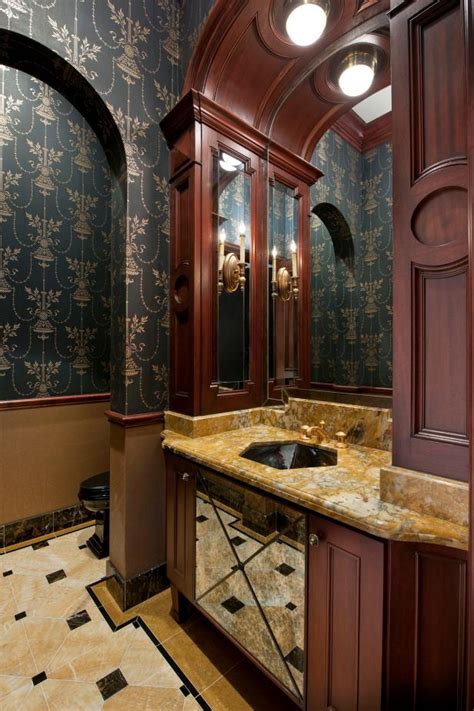 Black Walls In Luxurious Guest Bath Hgtv