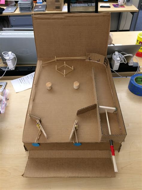 Cardboard Pinball Machine Upgrades Cardboard Box Crafts Cardboard