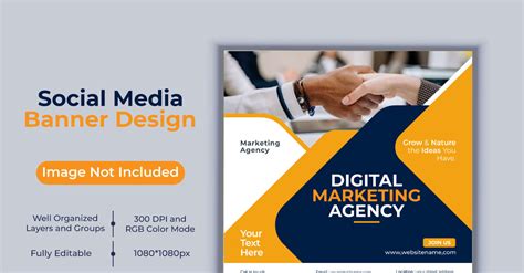Creative New Idea Digital Marketing Agency Template Social Media Post