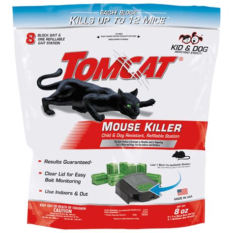 Tomcat Mouse Killer Child And Dog Resistant Refillable Station With 8 1