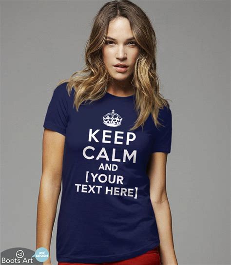 Custom Keep Calm Shirt Personalized Shirt Custom Text Etsy