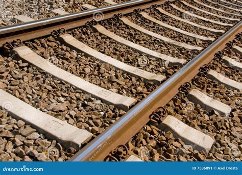 Close Up Of Railway Tracks Stock Image Image 7536891