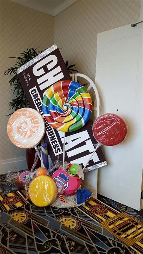 Giant Candy Props Including Candy Bars Lollipops And Much More Candyland Party Candyland