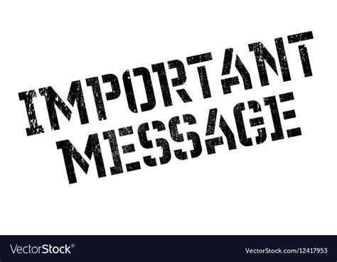 Important Message Rubber Stamp Royalty Free Vector Image