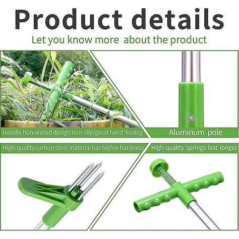 Manual Weeder Tool Stainless Steel Weeding Gouge With With 3 Claws