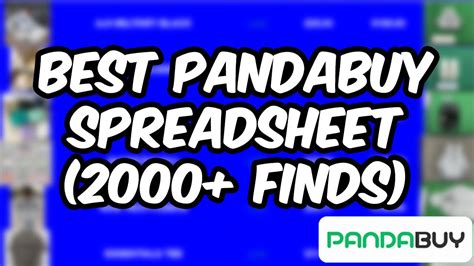 The Best Pandabuy Spreadsheet 2000 Finds Updated 2024 Youtube