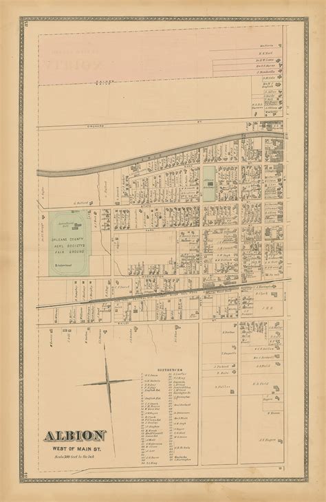 Albion New York 1875 Map Replica Or Genuine Original Etsy