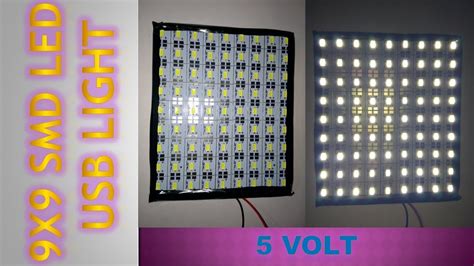 How To Make 9x9 Led Light 5volt Youtube