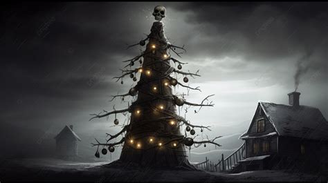 The Scary Christmas Tree Background Spooky Christmas Picture Spooky