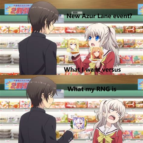 Derived from rng, which means 'random number. Yaaaayyyy... We all love RNGesus. : AzureLane