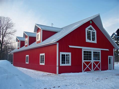 Big Red Barn Cleary Buildings Dream Horse Barns Horse Barns