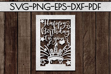 Check spelling or type a new query. Happy Birthday Papercut Template, Birthday Card Cover, SVG By Mulia Designs | TheHungryJPEG.com
