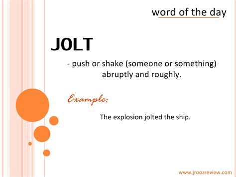 Word Of The Day Jolt Learn English With Pictures