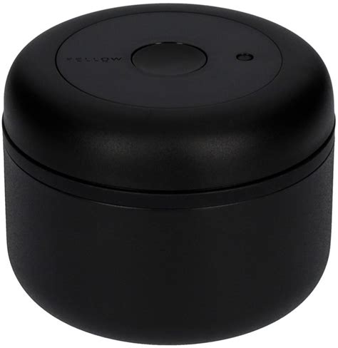 Fellow Atmos Vacuum Canister for Coffee Beans, Matte Black Steel - Crema