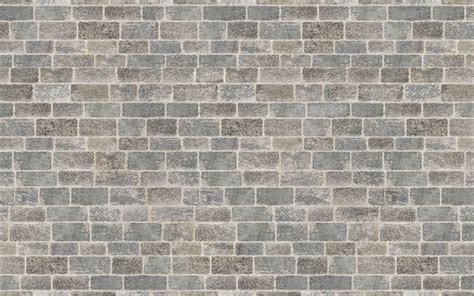 Download Wallpapers Gray Brick Wall Grunge Gray Bricks Close Up