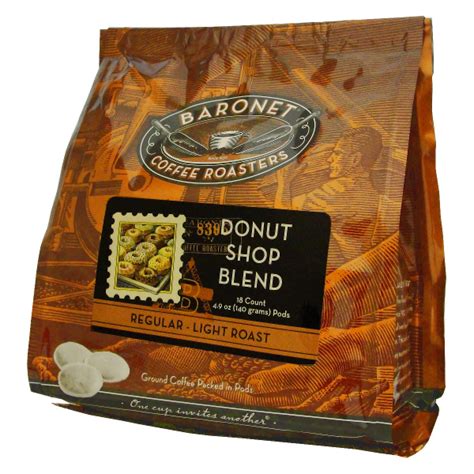 Baronet coffee offers a wide selection of premium single cup coffee pods including regional, estate and flavored coffees. Baronet | Donut Shop Soft Pods for Senseo | 18ct