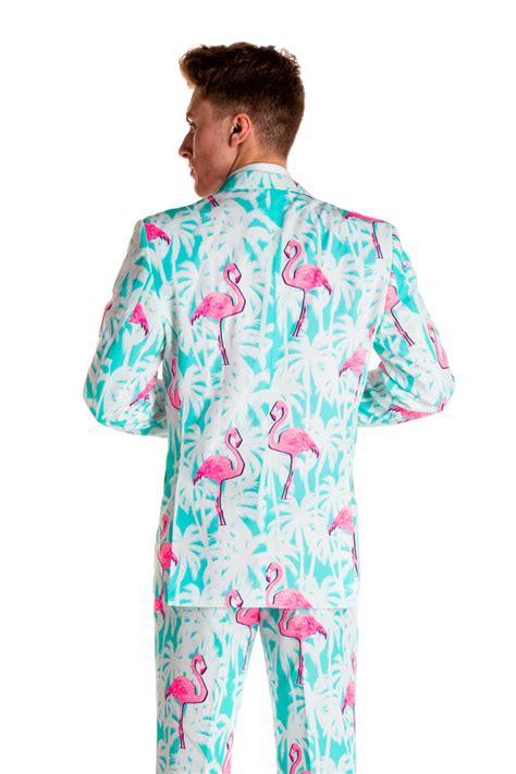 Tropical Flamingo Print Suit El Flamenco