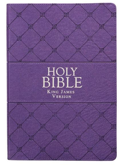 Kjv Bible Super Giant Print Edition Purple Faux Leather Easy To Read