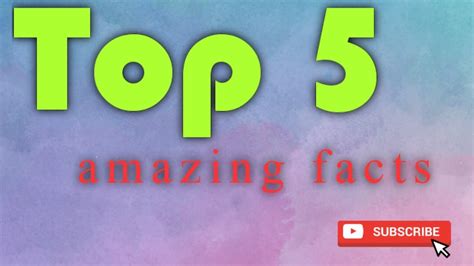 Top 5 Amazing Facts Ep 1 Youtube