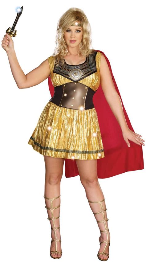 Gorgeous Golden Gladiator Plus Size Halloween Costume Plus Size
