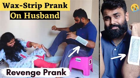 Wax Prank On Husband Waxing Prank Funny Revenge Prank Tamil Couple Prank Youtube