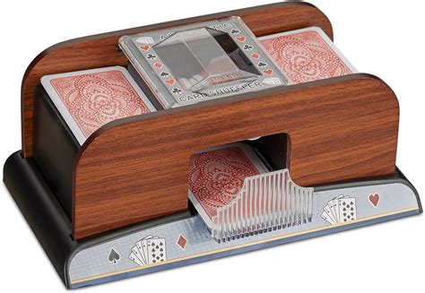 Relaxdays Card Shuffler Electronic 2 Deck Battery Operated Card
