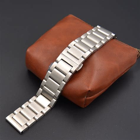 Upscale 22mm Watch Band Solid Stainless Steel Link ...