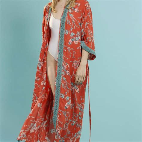 Parisian Rouge Long Dressing Gown Organic Cotton By Verry Kerry