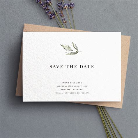 Greenery Save the Date, Simple Save The Date, Olive Save The Date, Save The Date Cards, Save The 