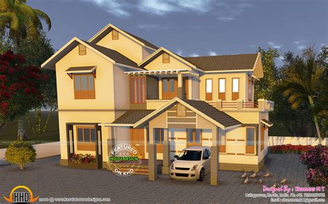 2435 Sq Ft 4 Bhk House Kerala Home Design And Floor Plans 9k Dream