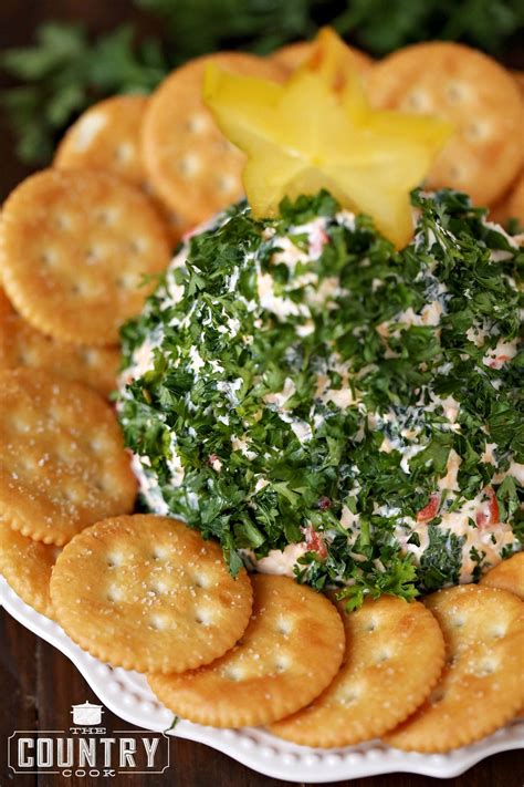 Christmas Tree Shaped Cheese Ball Cheese Ball Recipes Appetizer