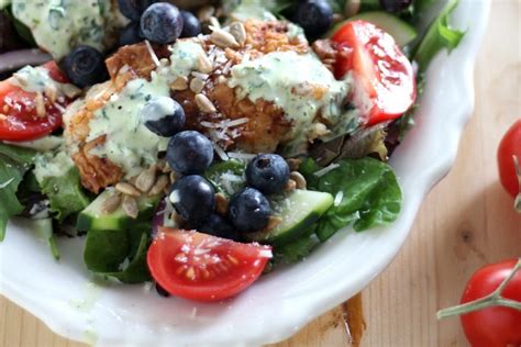 Amount of calories in fried chicken salad: Blueberry + Fried Chicken Salad | Buy This Cook That
