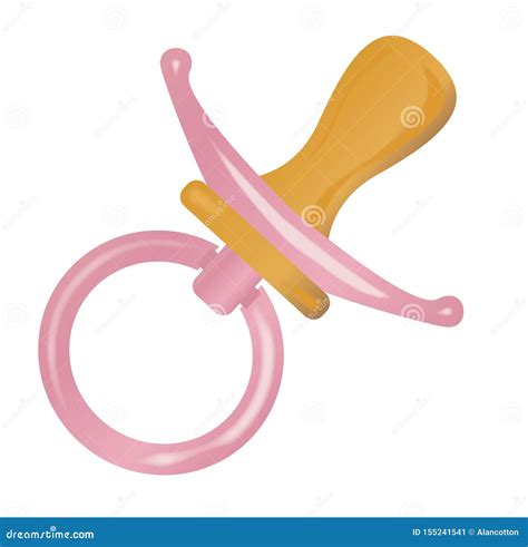 Babies Pink Pacifier Stock Vector Illustration Of Baby 155241541