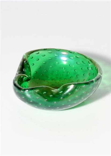 Green Murano Glass Bowl C1950 At 1stdibs