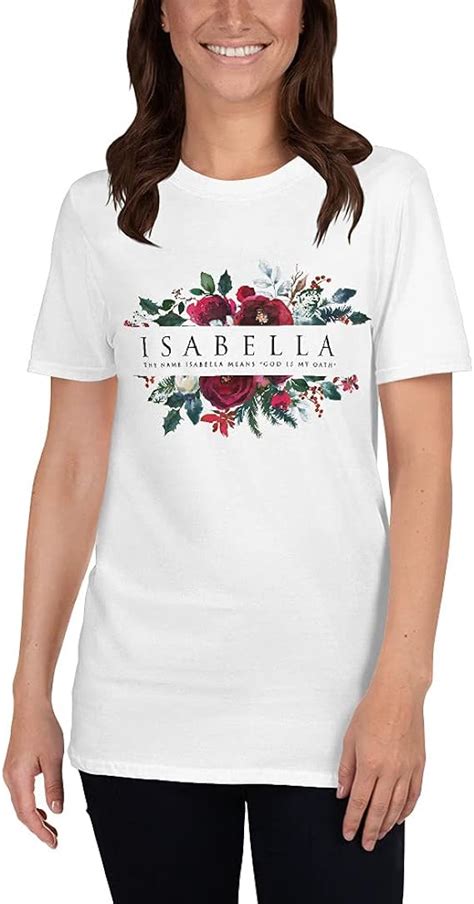 Personalized Short Sleeve Unisex T Shirt Name Isabella